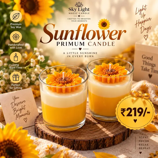 Sunflower Premium Candle