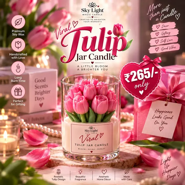 Tulip Jar Candle